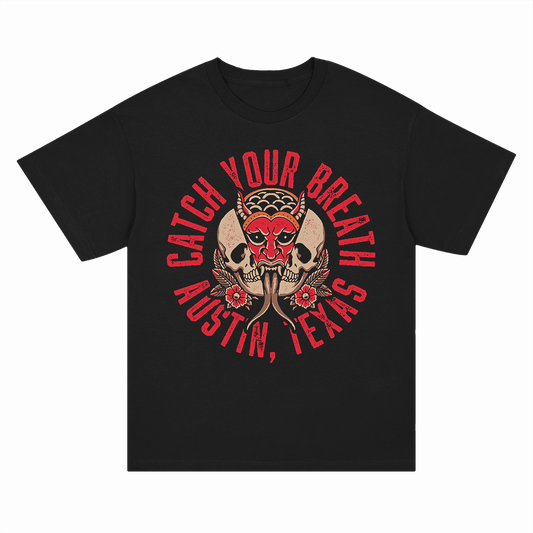 Catch Your Breath Devil Skull T-Shirt (Black)