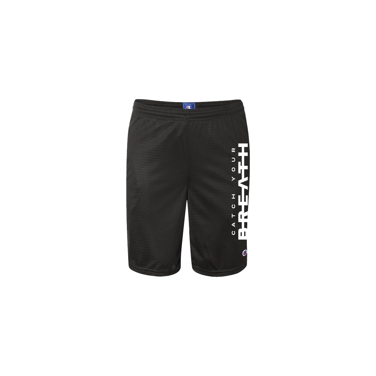 Strike Thru Logo Champion Mesh Shorts (Black) – Catch Your Breath